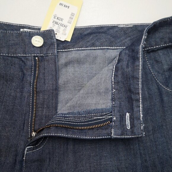 NWT C.J. Banks Ladies Size 2X A-line Midi Denim Skirt w/ Embroidered Bottom - Picture 9 of 11